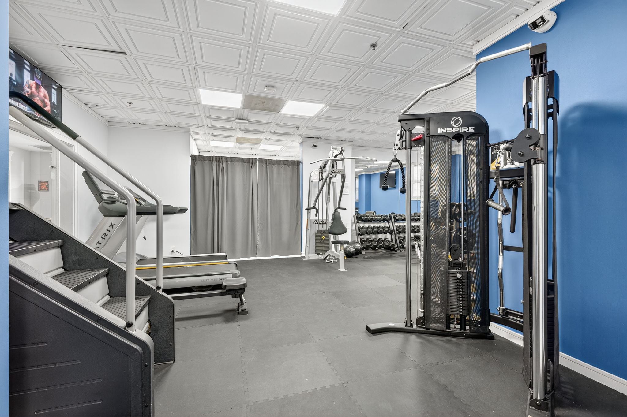 OM Fit Club gym with modern cardio and strength training equipment at Ocean Manor Beach Resort